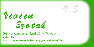 vivien szotak business card